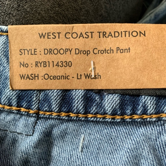 Ring of Fire men’s jeans Droopy Drop Crotch relaxed light wash size 31-30 - Picture 8 of 14